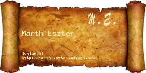 Marth Eszter névjegykártya