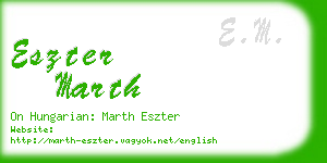 eszter marth business card